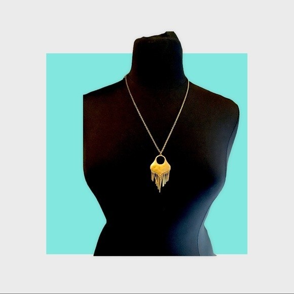 Brass Fringe Necklace - Picture 1 of 2